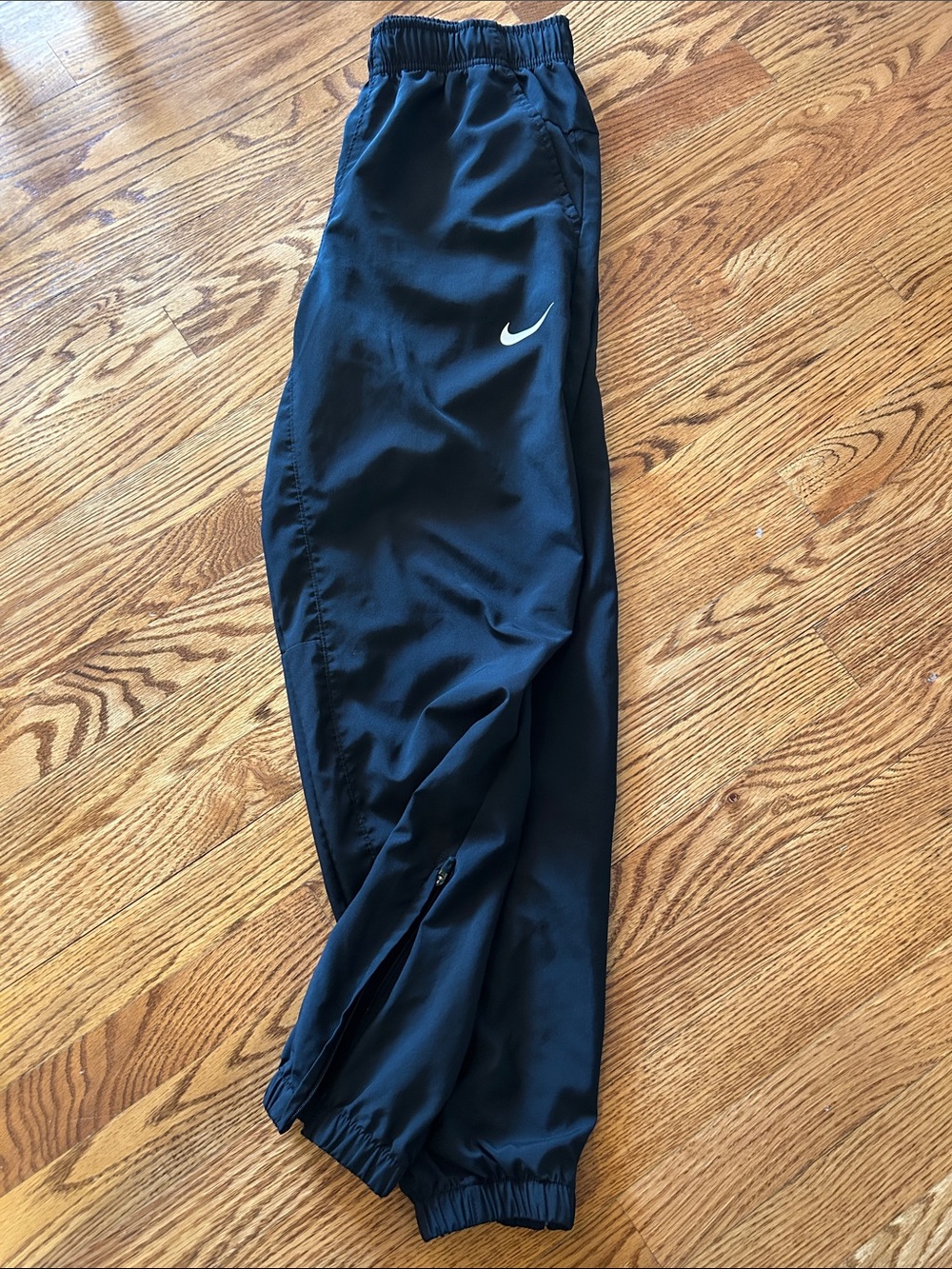 Nike Black Kids' Dri-FIT Jogger Sweatpants with White Swoosh